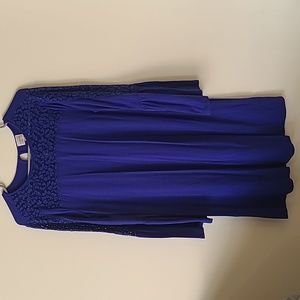 Cupio Blue Dress w/ Lace Detail